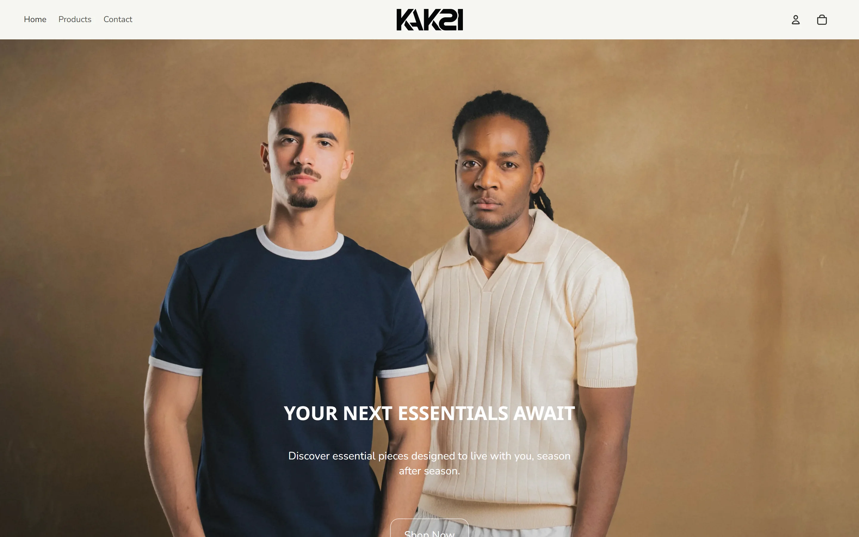 E-commerce Website for a Local Brand — Homepage